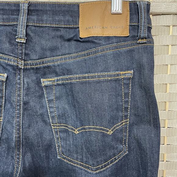 American Eagle SLIM Jeans Men’s Size 29x34 Blue Dark Wash Flex Stretch Denim - Picture 5 of 11